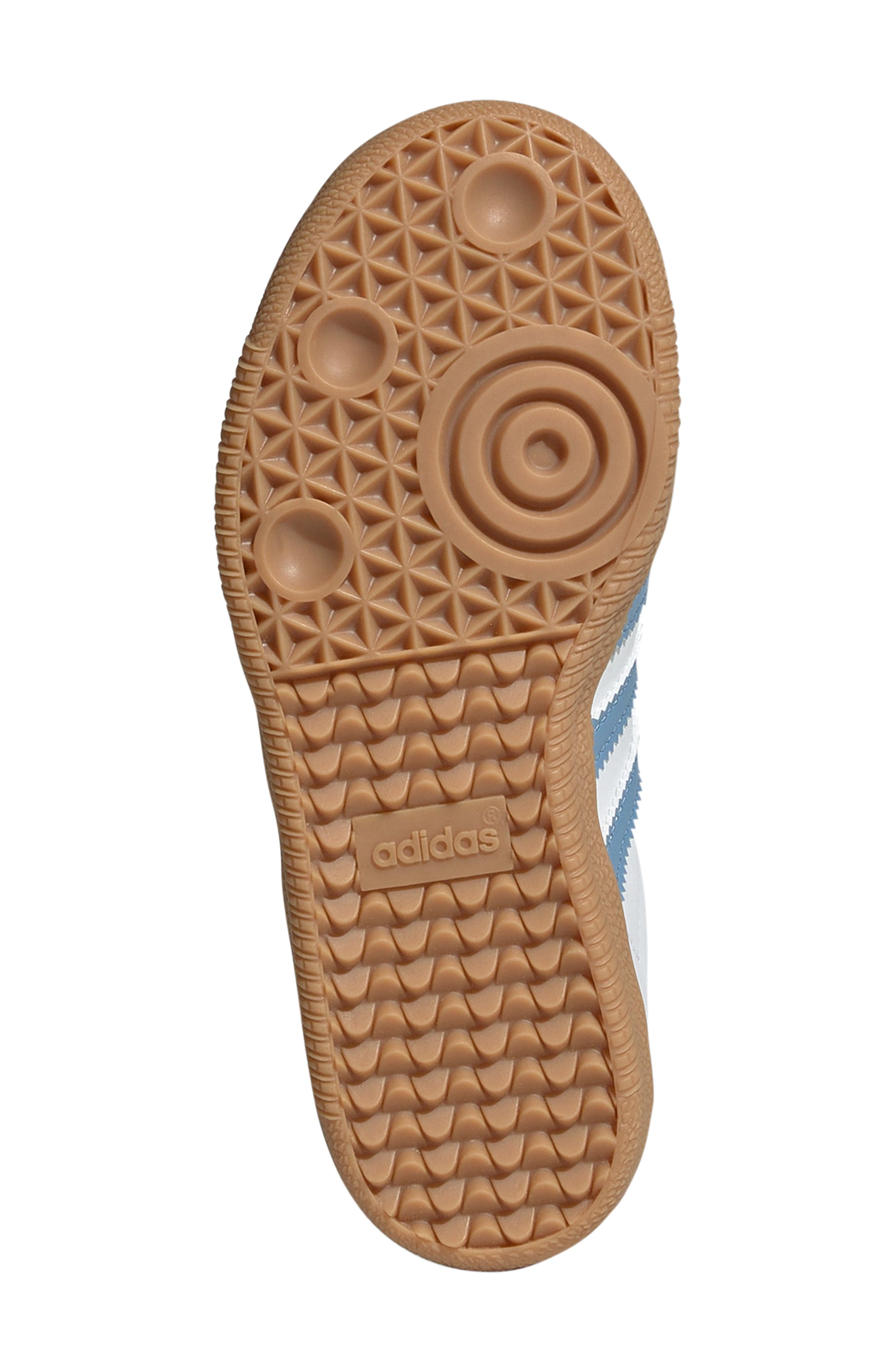adidas Kids' Samba Sneaker, Alternate, color, White/ Ash Blue/ Gum