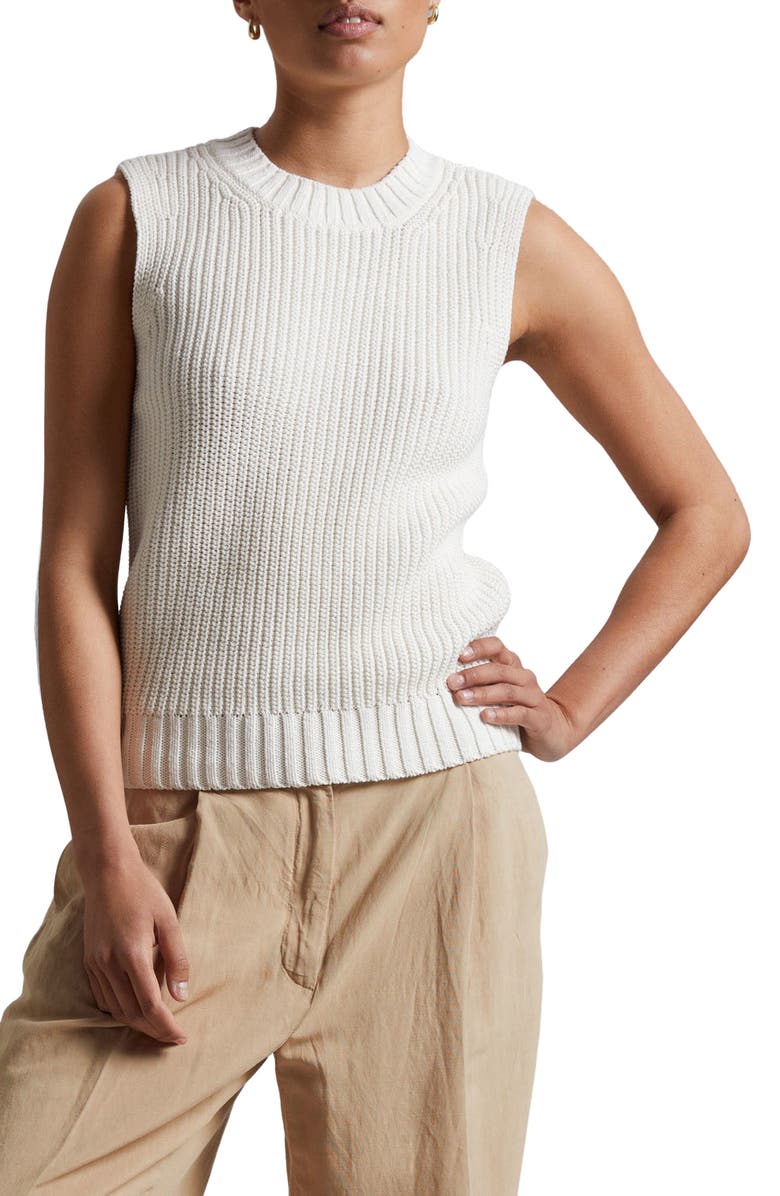 & Other Stories Sleeveless Cotton Sweater, Main, color, 