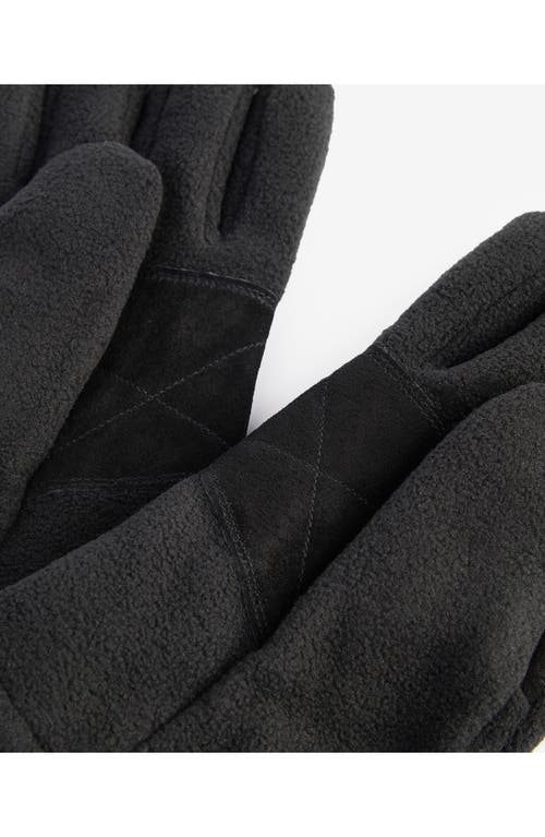 Barbour Coalfield Fleece Gloves In Black