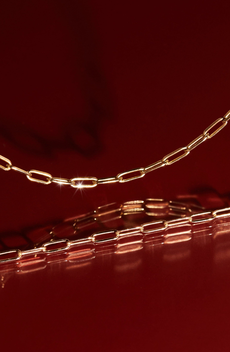 Aurate New York Paperclip Chain Bracelet, Alternate, color, Rose