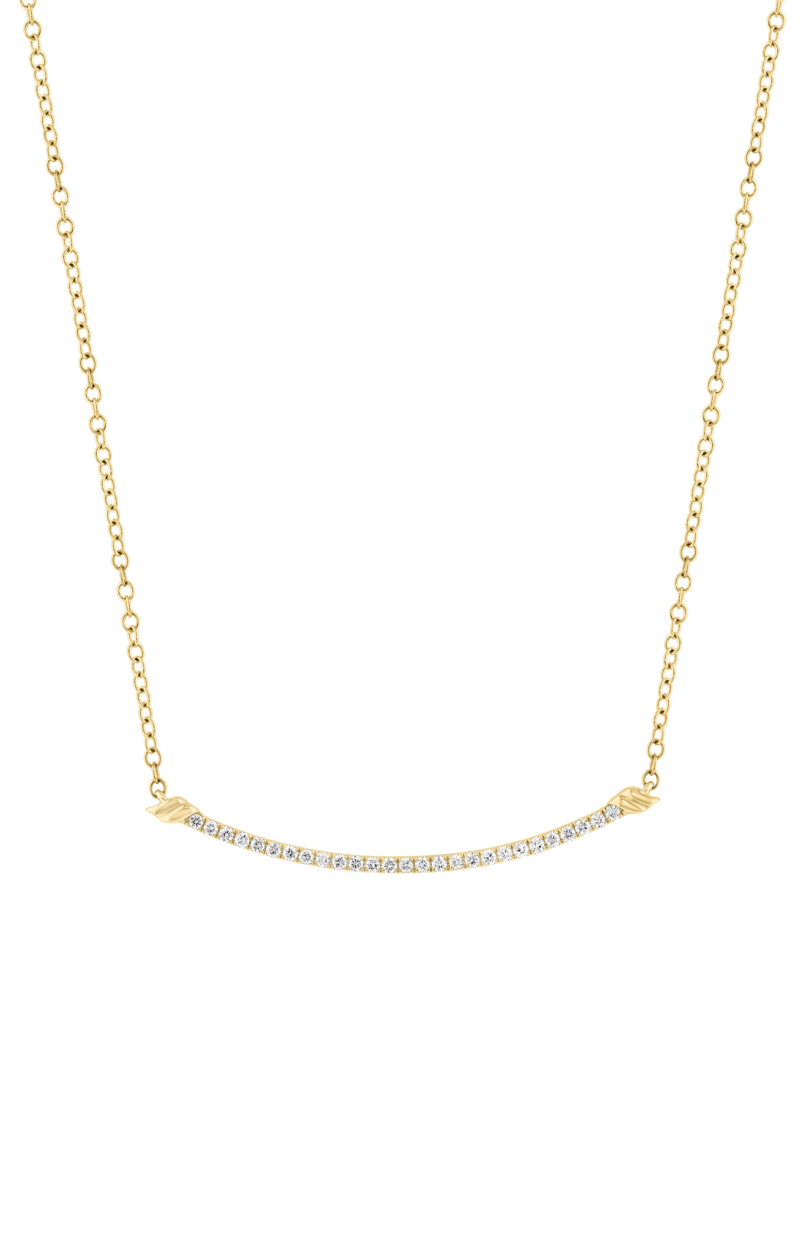 EFFY 14K Gold Plated Sterling Silver Lab Grown Diamond Bar Pendant Necklace