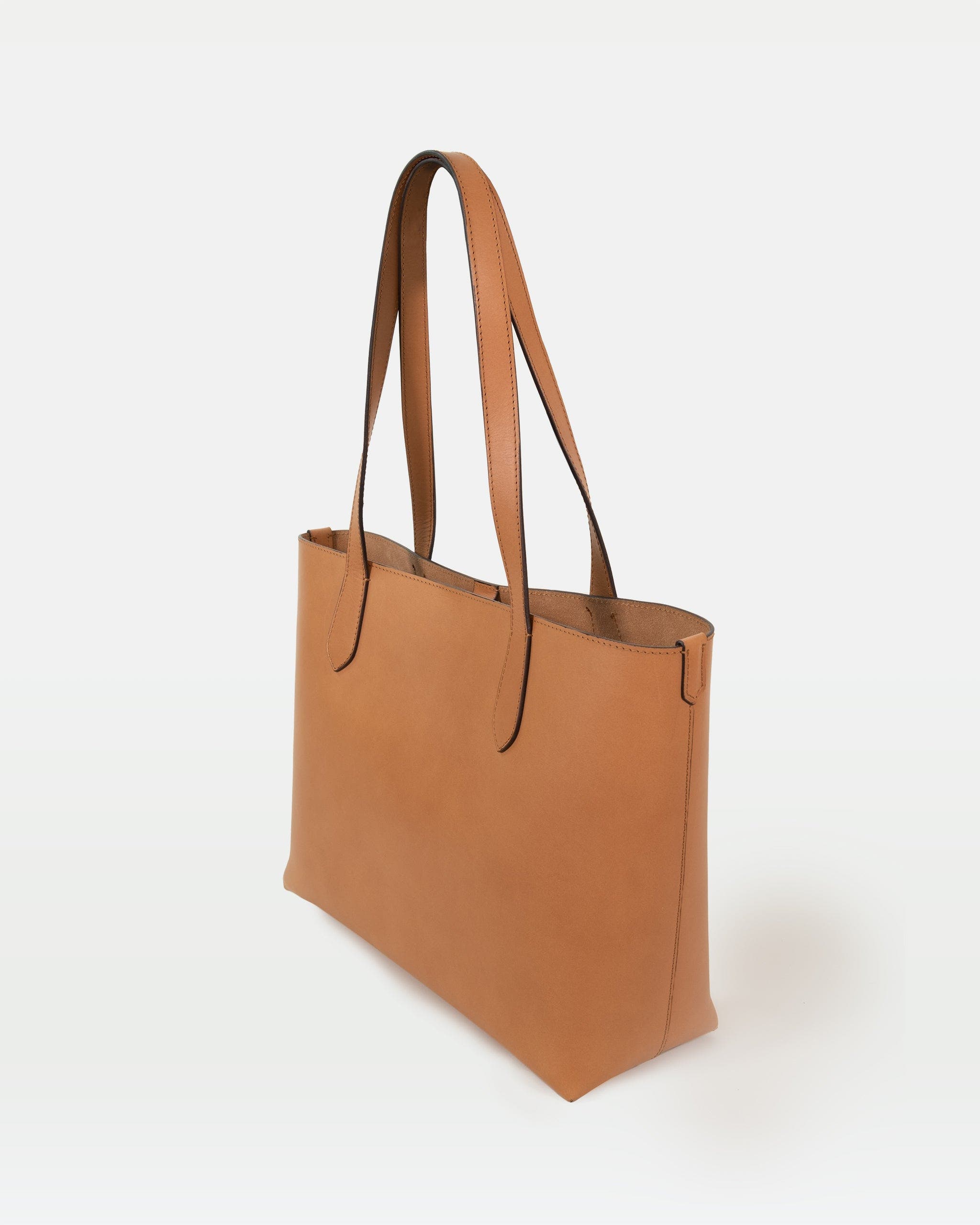 Elba Structured Tote In Vegetable-Tanned Leather, Alternate, color, Tan