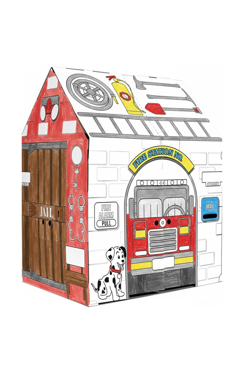 Easy Playhouse Police And Fire Station Kids Art & Craft, Alternate, color, Multicolored