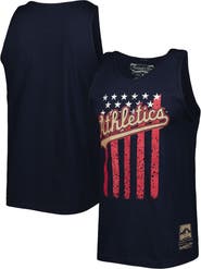 Mitchell & Ness Men's Mitchell & Ness Navy Oakland Athletics Cooperstown Collection Stars and Stripes Tank Top