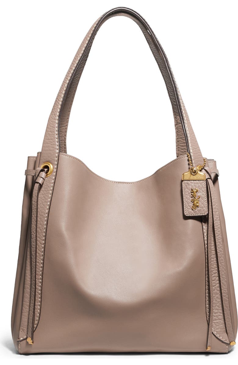 COACH Harmony Mixed Leather Hobo, Main, color,