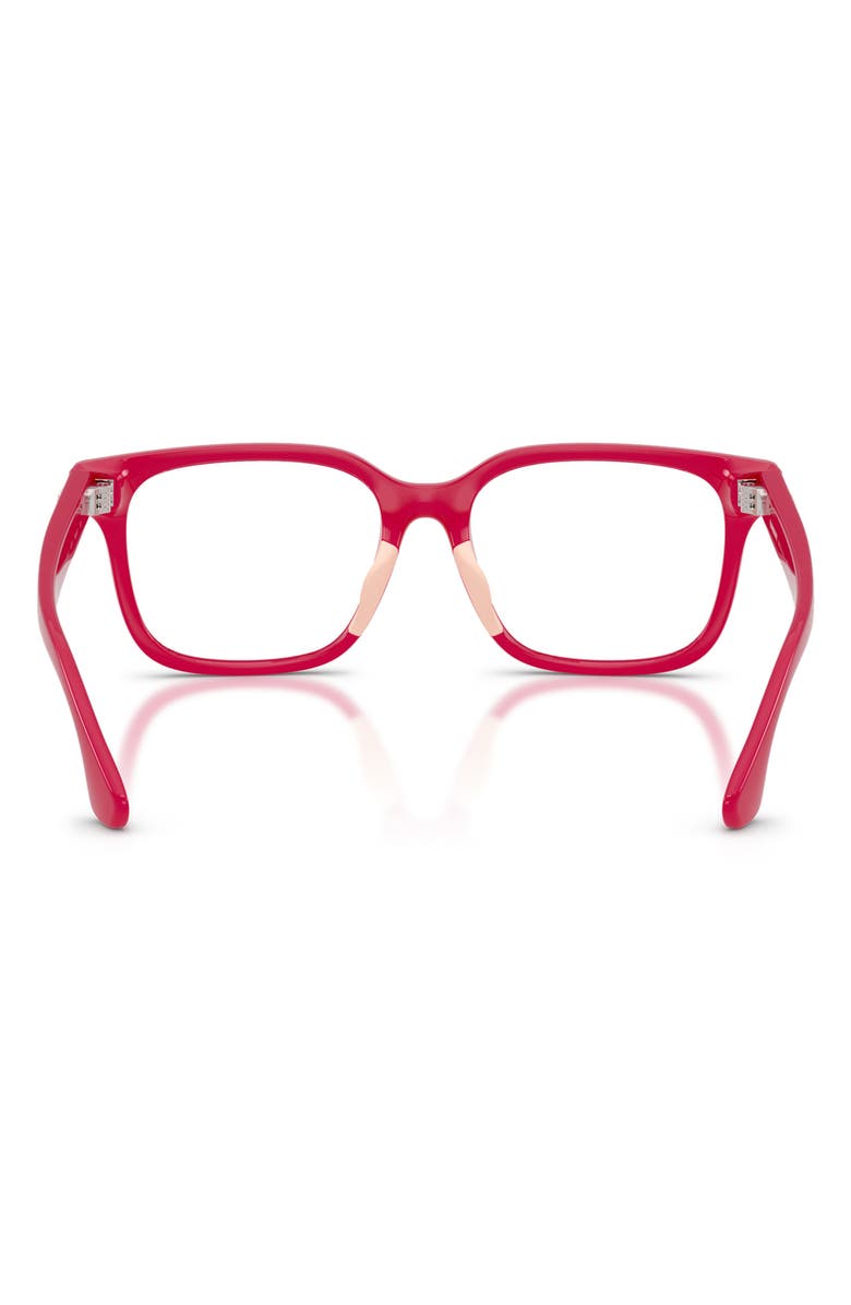 Burberry 49mm Rectangular Optical Glasses, Alternate, color, Fuchsia/ Demo Lens
