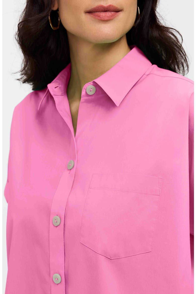 Abigail Short Sleeve Button-Up Shirt, Alternate, color, GUAVA PINK