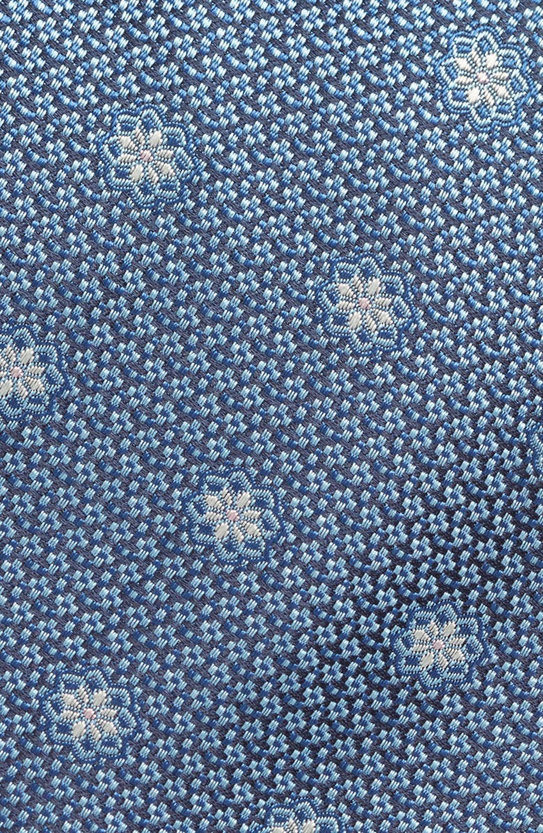 Canali Medallion Silk Tie, Alternate, color, Light Blue