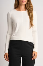 Halogen® Long Sleeve Ponte Top