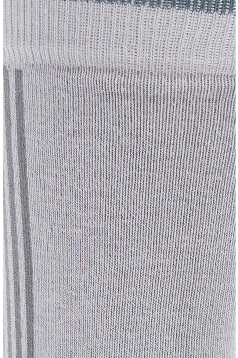 Stripe Cotton Blend Crew Socks, Alternate, color, GREY DAPPLE