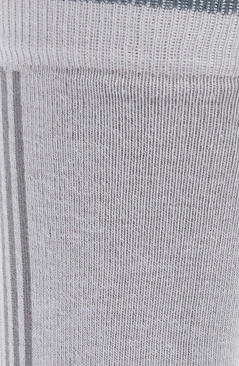 Nordstrom Stripe Cotton Blend Crew Socks, Alternate, color, Grey Dapple