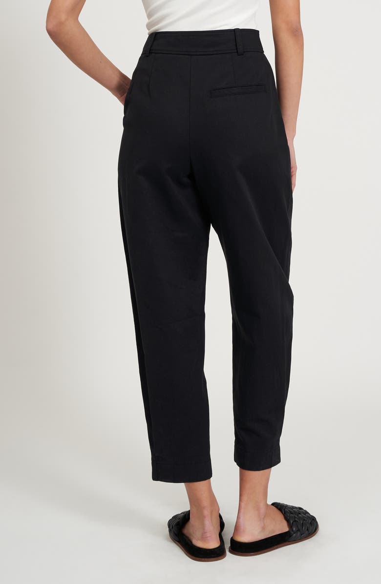 Rebecca Minkoff Houston Pleat Crop Utility Pants, Alternate, color, True Black