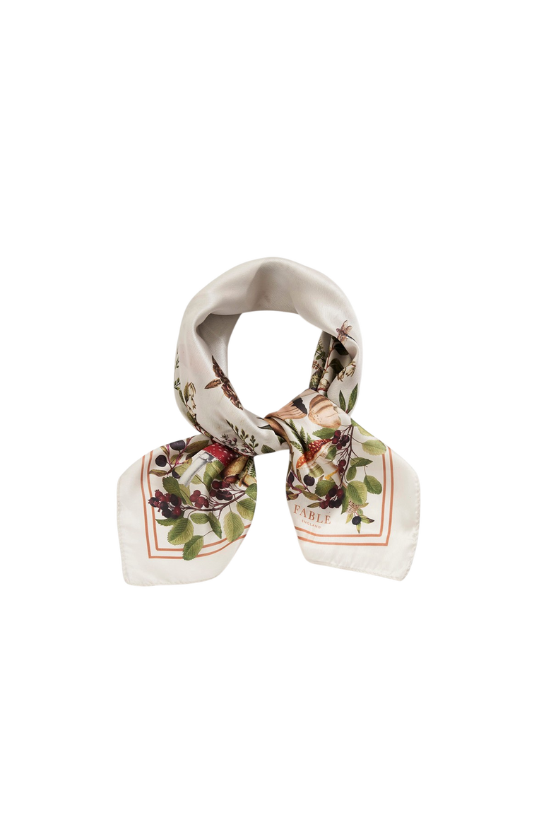 Orla Mushroom Small Square Scarf, Alternate, color, Ivory