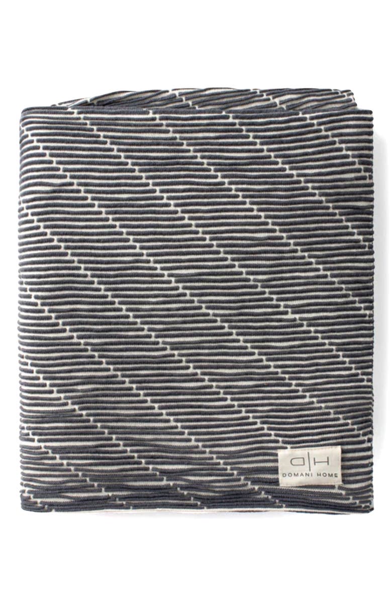 Domani Home Linear Throw Blanket, Alternate, color, Charcoal