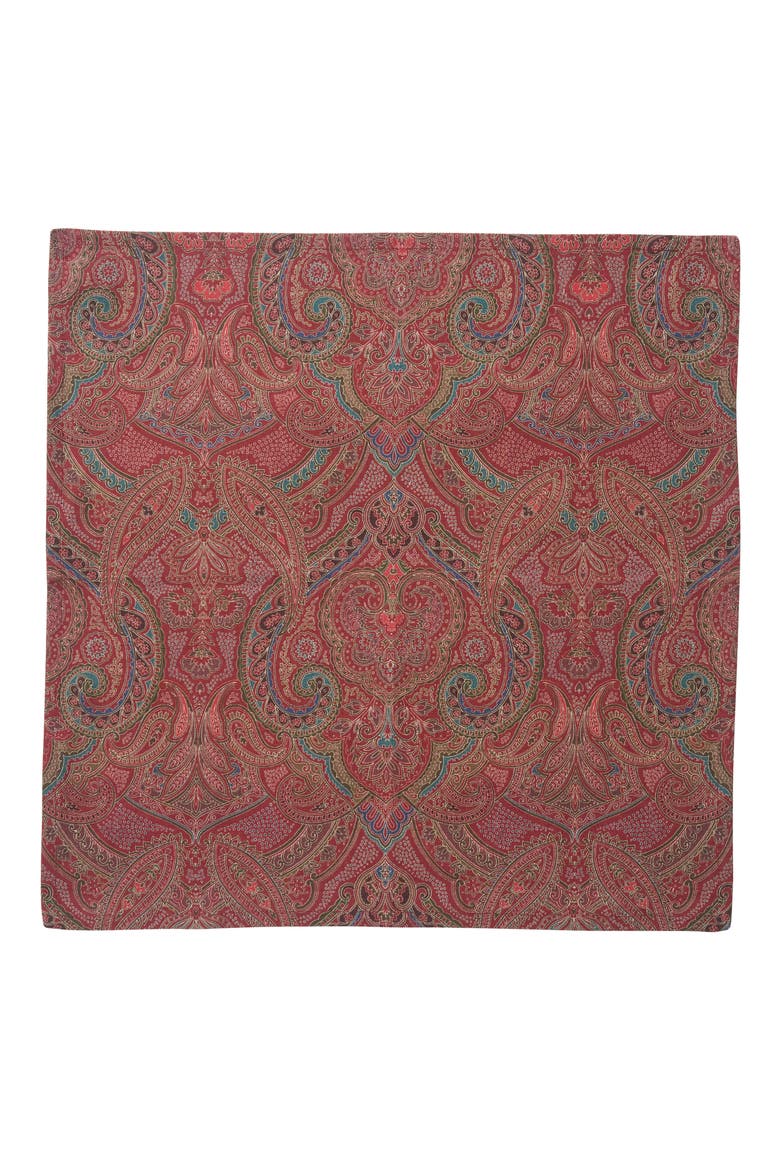 Paisley Set of 4 Napkins, Alternate, color, RED