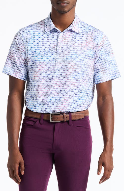 Robert Graham Cart Cruisn' Short Sleeve Performance Polo In Multi