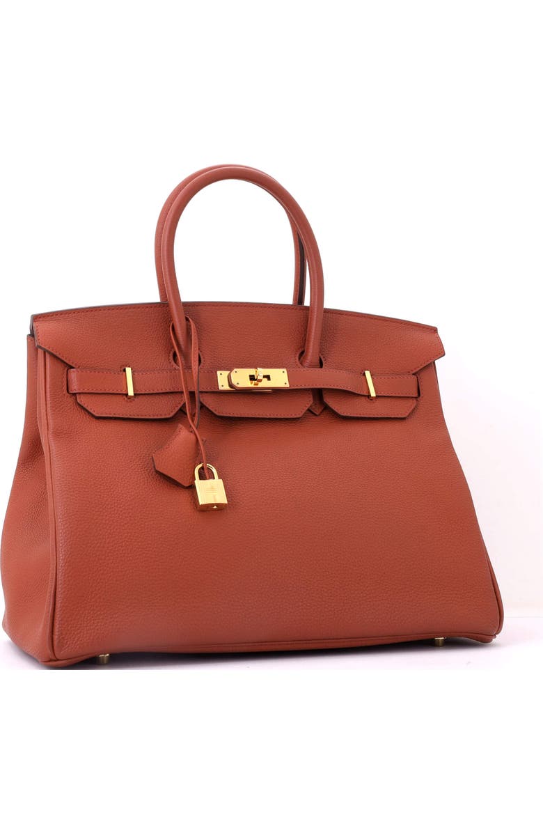 Pre-Owned Hermes Birkin Handbag Brown Togo with Gold Hardware 35, Alternate, color, Brique