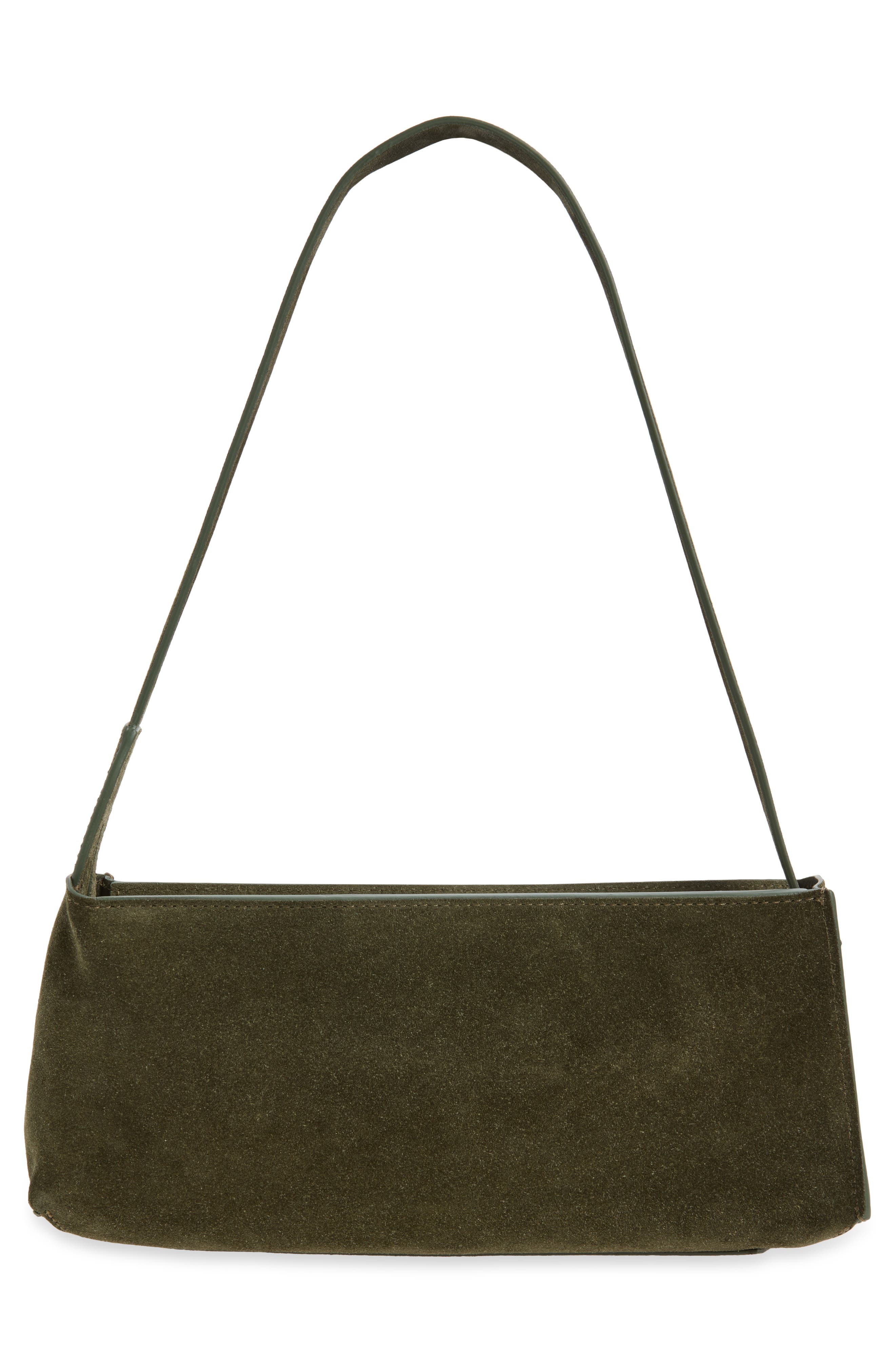 Museo Pochette Suede Hobo Bag, Alternate, color, OLIVE