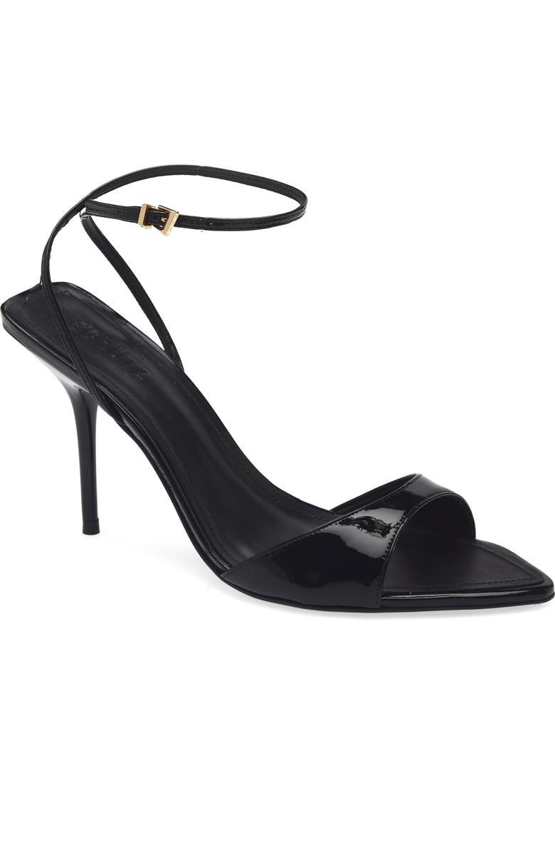 Schutz Elodie Ankle Strap Slide Sandal, Main, color, Black