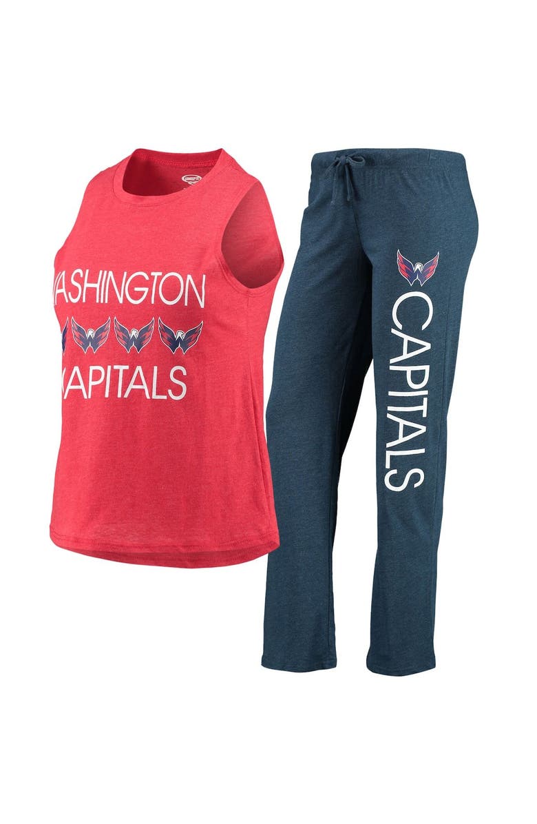 CONCEPTS SPORT Women's Concepts Sport Red/Navy Washington Capitals Meter Tank Top & Pants Sleep Set, Main, color,