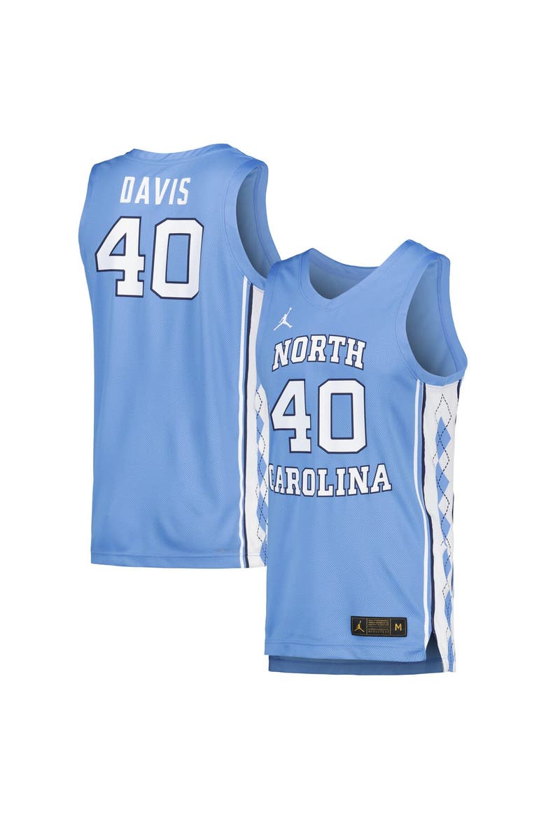 Men's Jordan Brand Hubert Davis Carolina Blue North Carolina Tar Heels Replica Basketball Player Jersey, Alternate, color, Light Blue