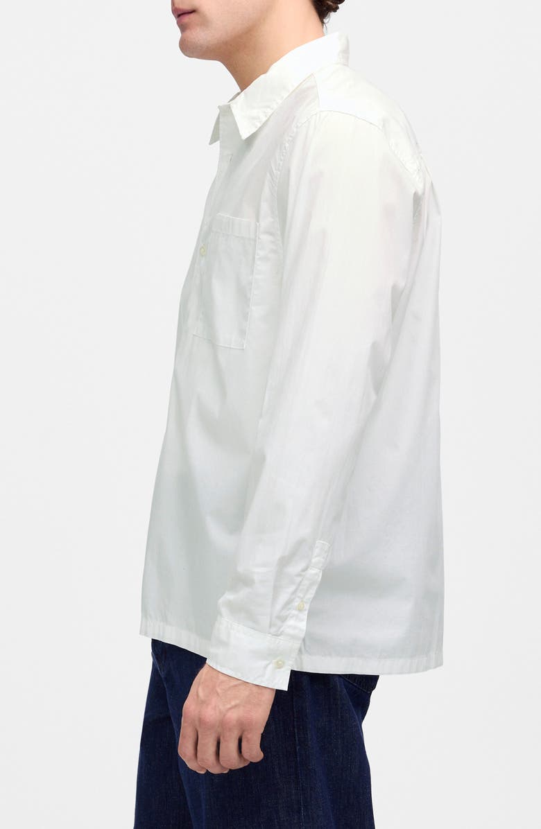Madewell Straight Hem Button-Up Shirt, Alternate, color, White