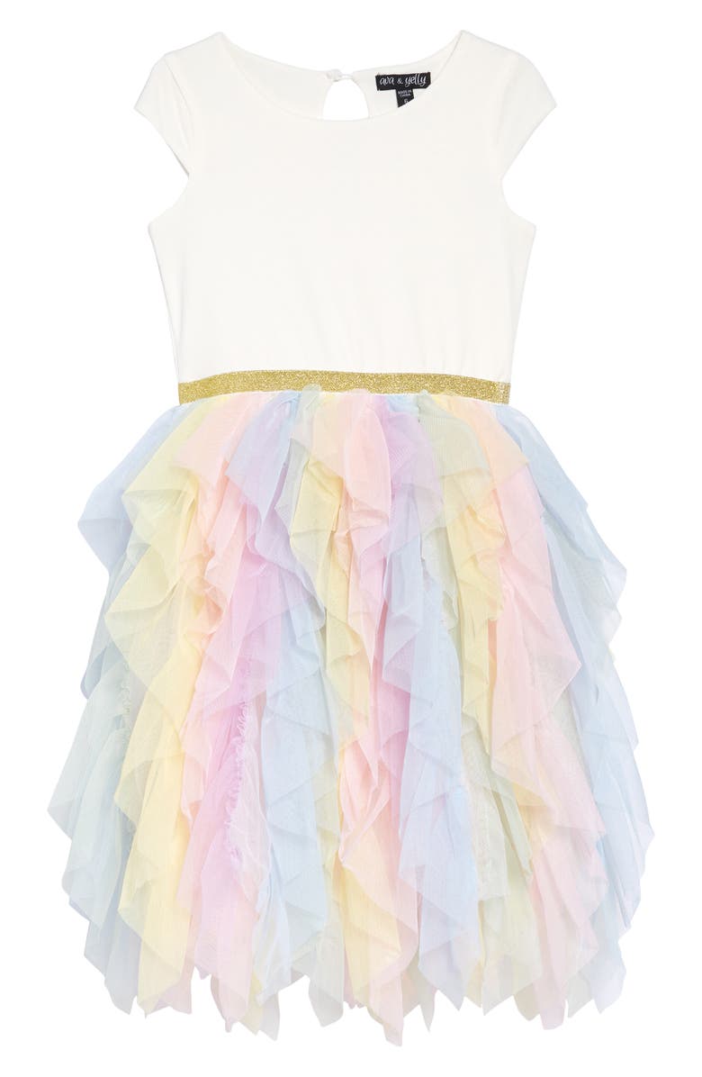 Ava & Yelly Ruffle Tutu Dress, Main, color, 