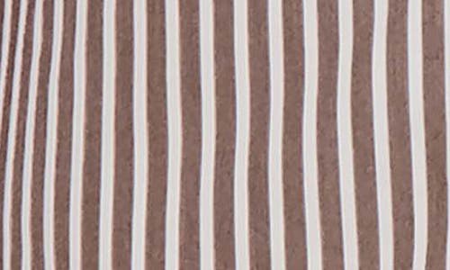 Foxcroft Pamela Stripe Blouse In Brown