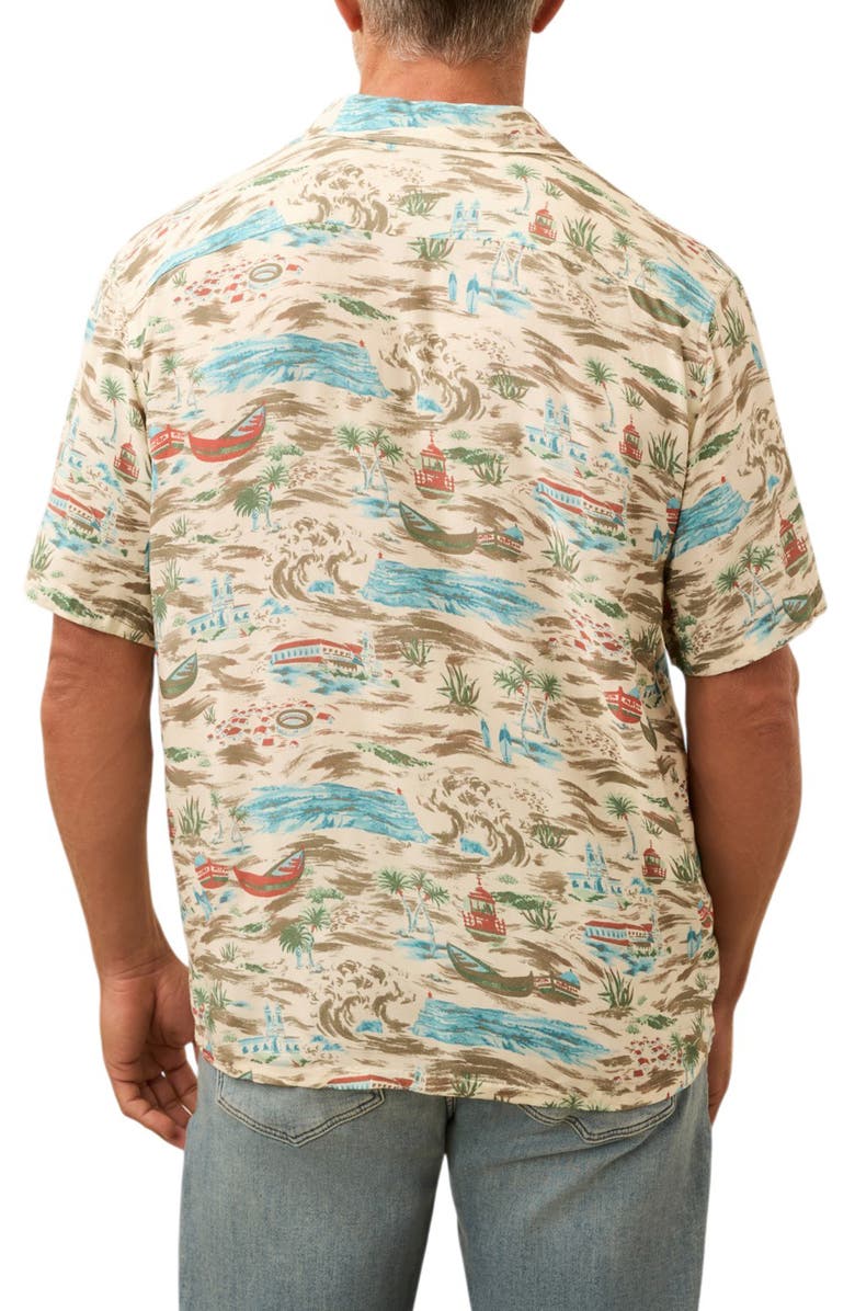 Faherty Bali Camp Shirt, Alternate, color, Nazare Shore