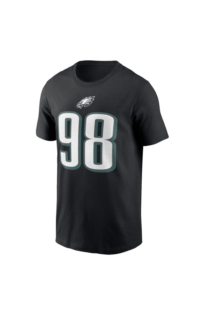 Nike Men's Nike Jalen Carter Black Philadelphia Eagles Player Name & Number T-Shirt, Alternate, color,