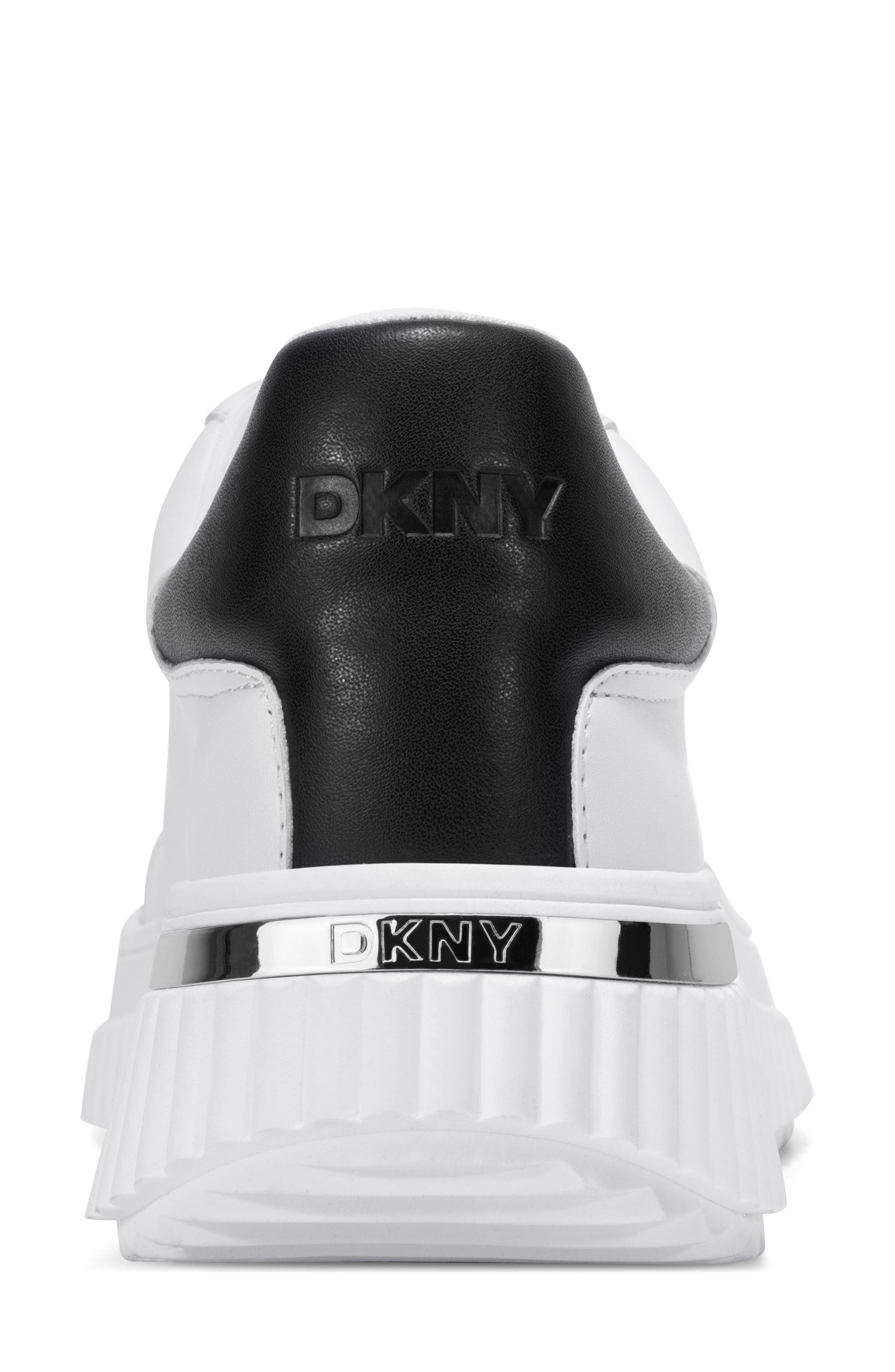 DKNY Lobeco Platform Sneaker, Alternate, color, White/ Black