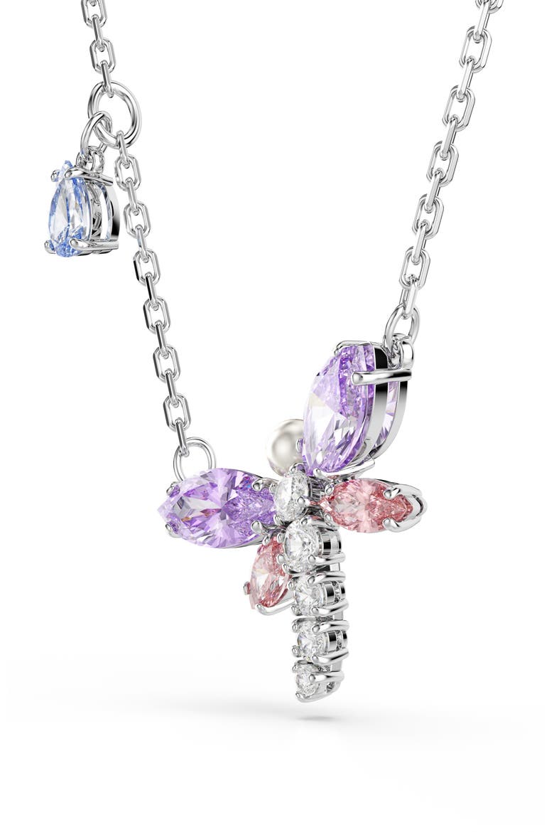 x Ariana Grande Multicolor Crystal Pendant Necklace, Alternate, color, SILVER/ MULTI
