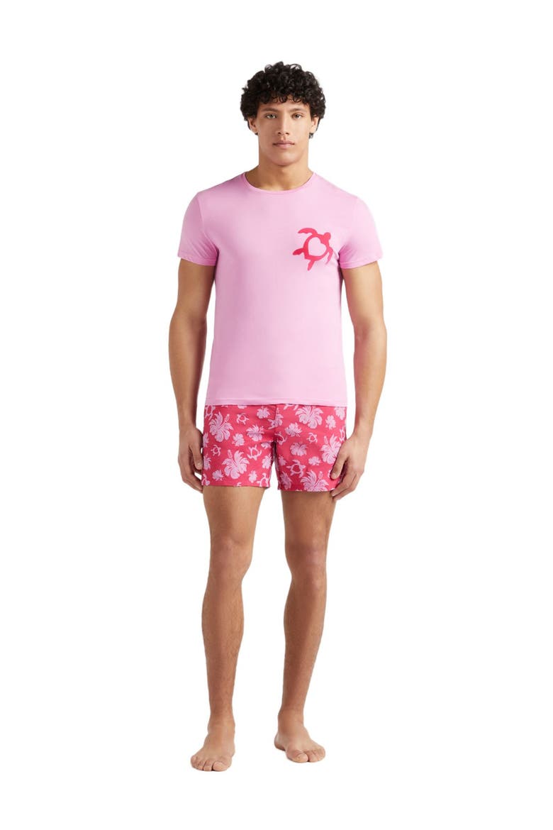 Unisex Turtle Heart Flocked T-Shirt, Main, color, PETUNIA