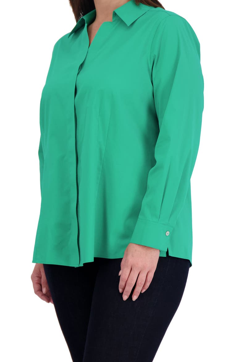 Taylor Non-Iron Long Sleeve Stretch Button-Up Shirt, Alternate, color, KELLY GREEN