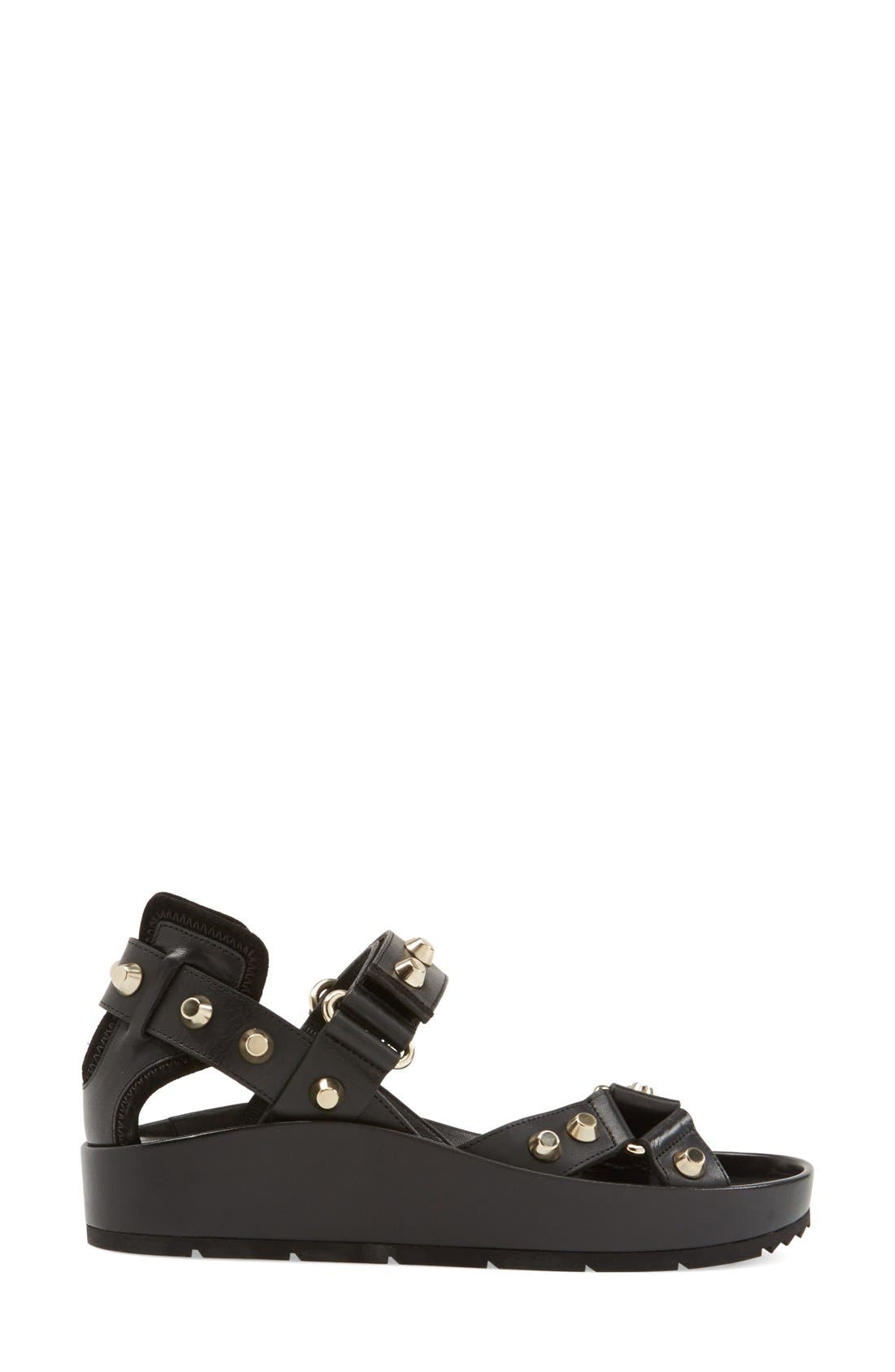 Balenciaga Studded Leather Sandal, Alternate, color, 