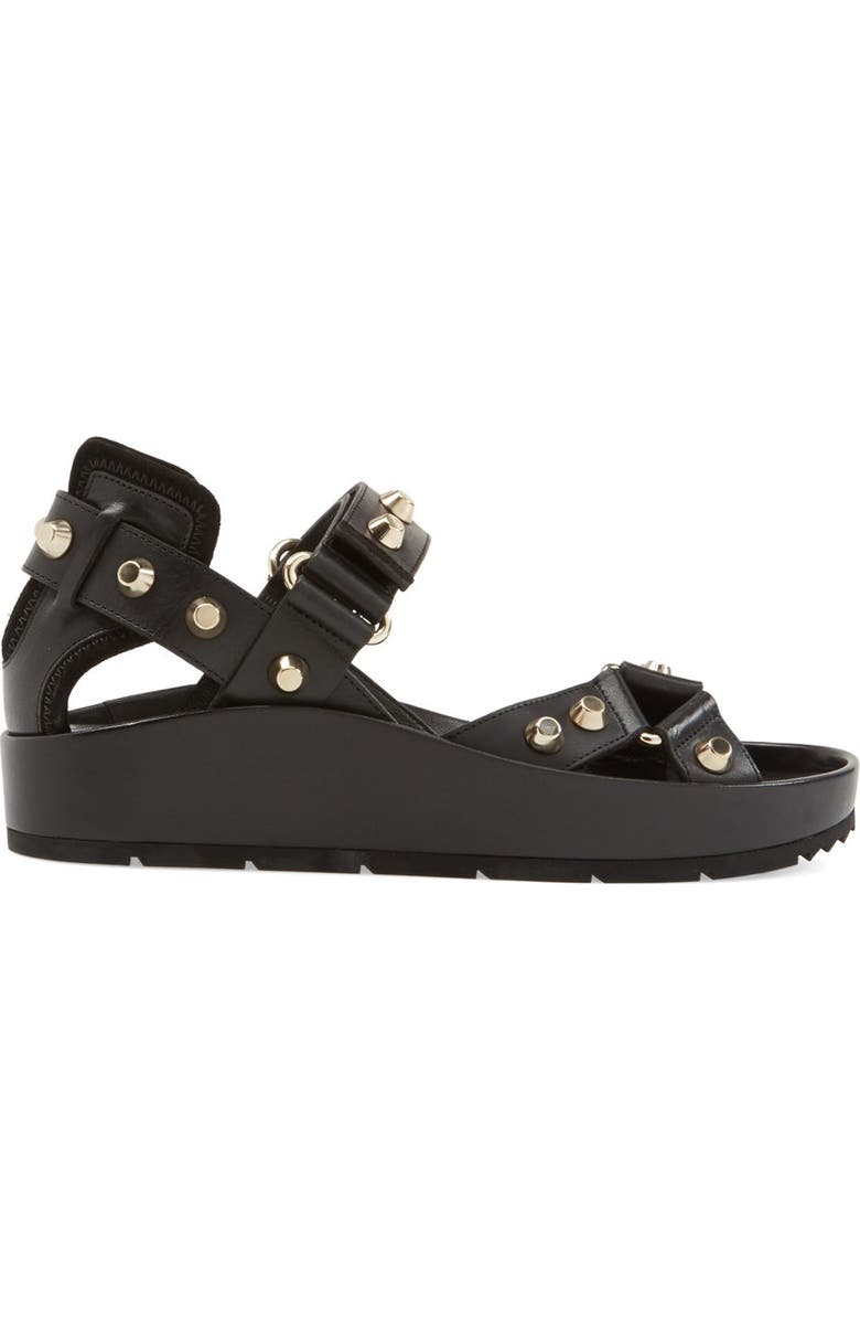 Balenciaga Studded Leather Sandal, Alternate, color,