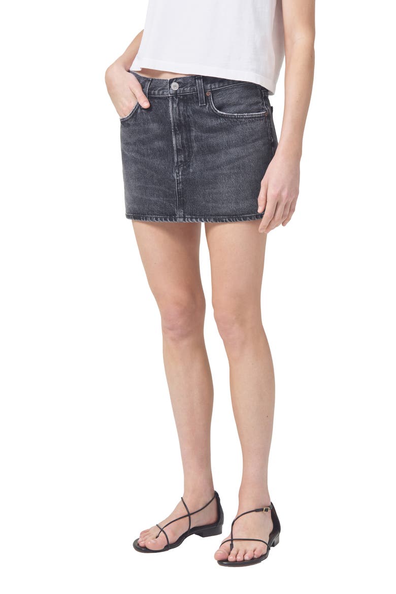 Alek Denim Miniskirt, Main, color, DITCH