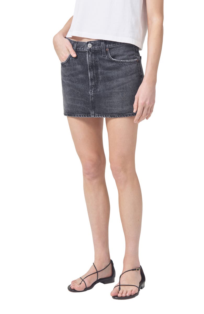 AGOLDE Alek Denim Miniskirt, Main, color, 