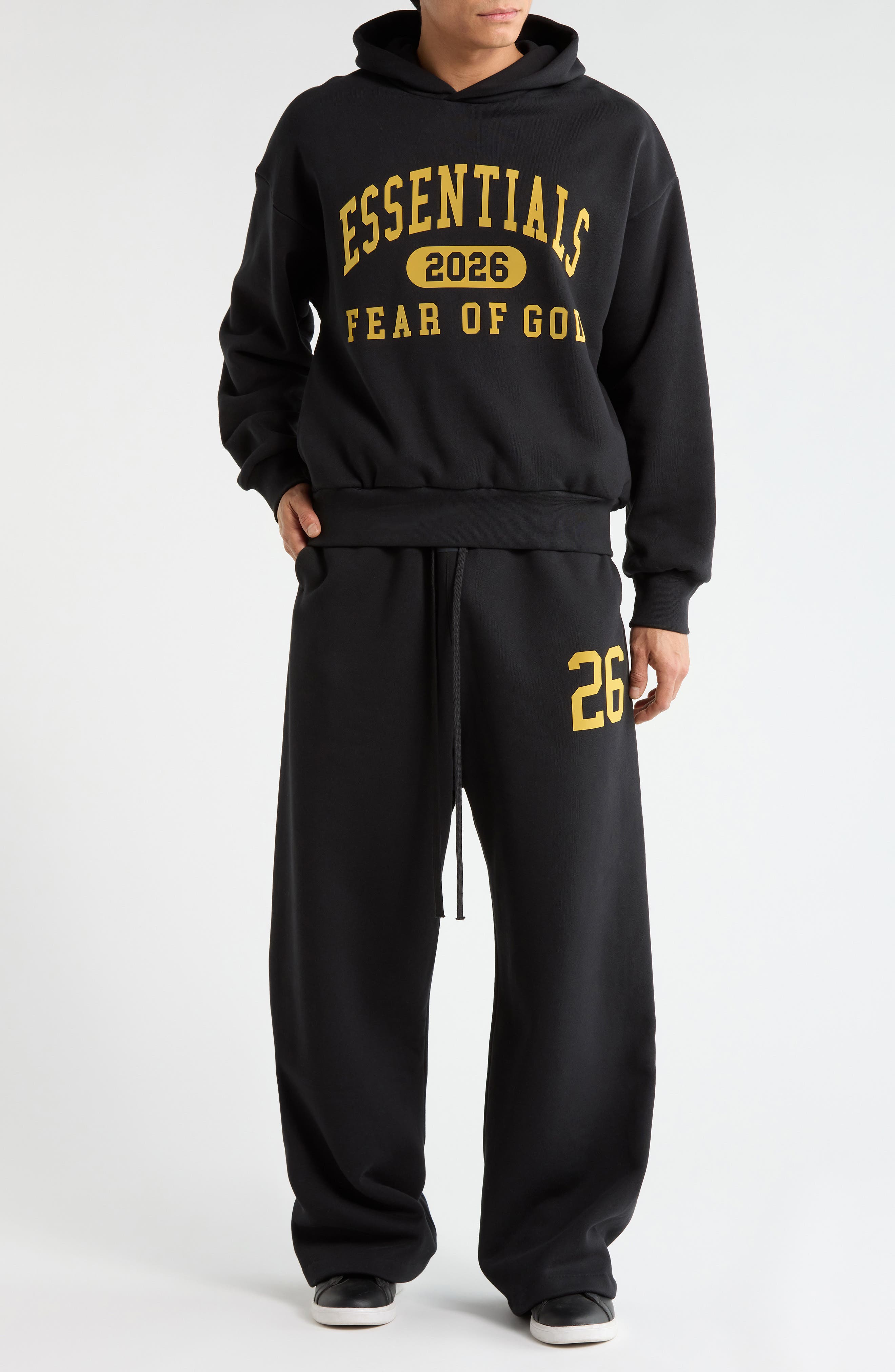 Fear of God Essentials Lounge Core Fleece Wide Leg Sweatpants (Men