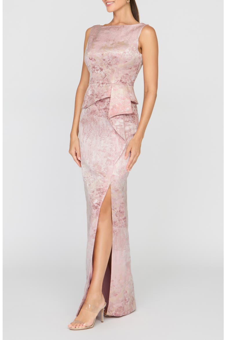 Luciana Column Gown, Alternate, color, PINK