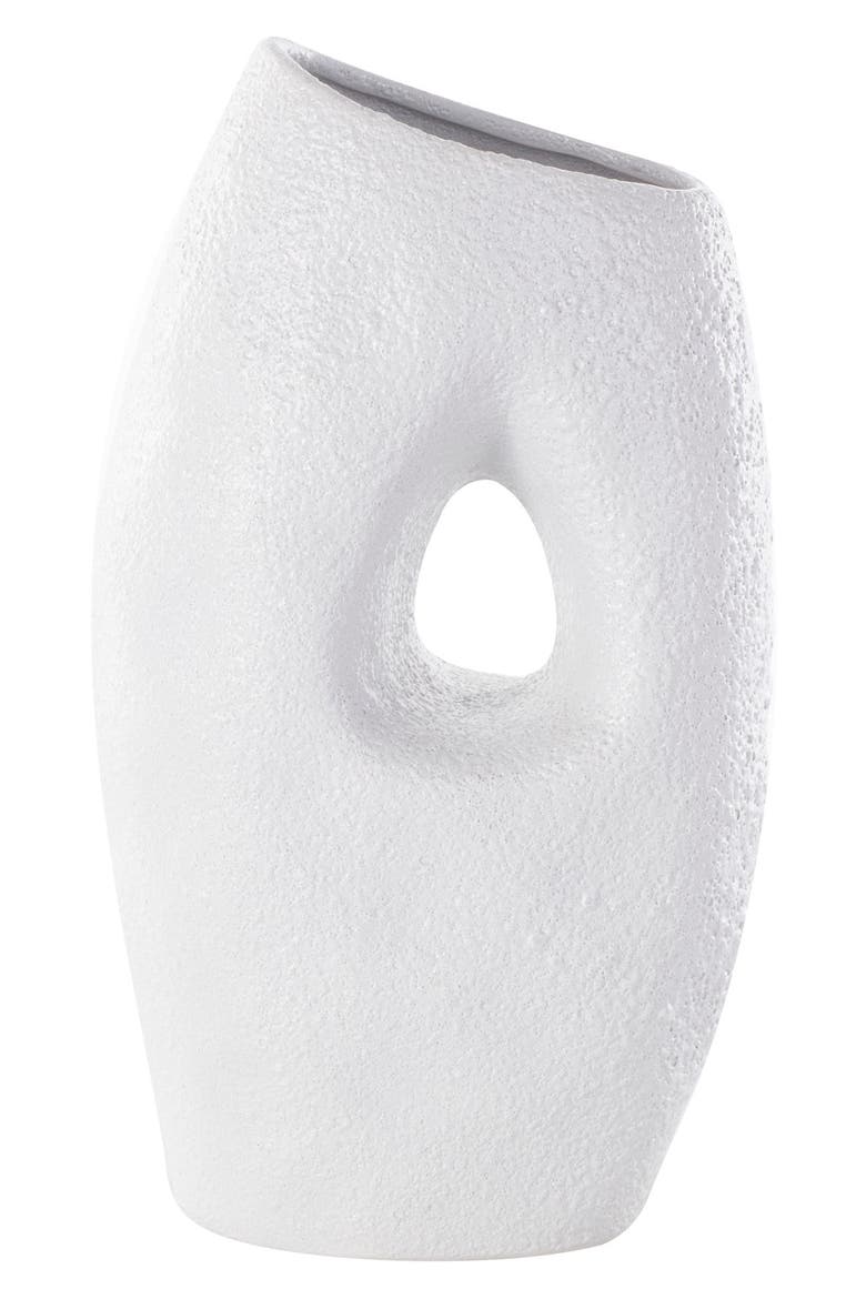 White Ceramic Vase, Alternate, color, WHITE