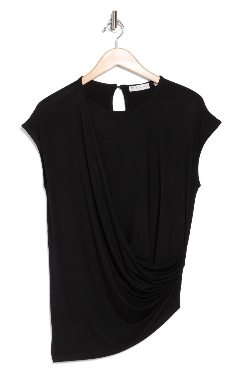 PATRIZIA LUCA Draped Side Cap Sleeve Top, Alternate, color,