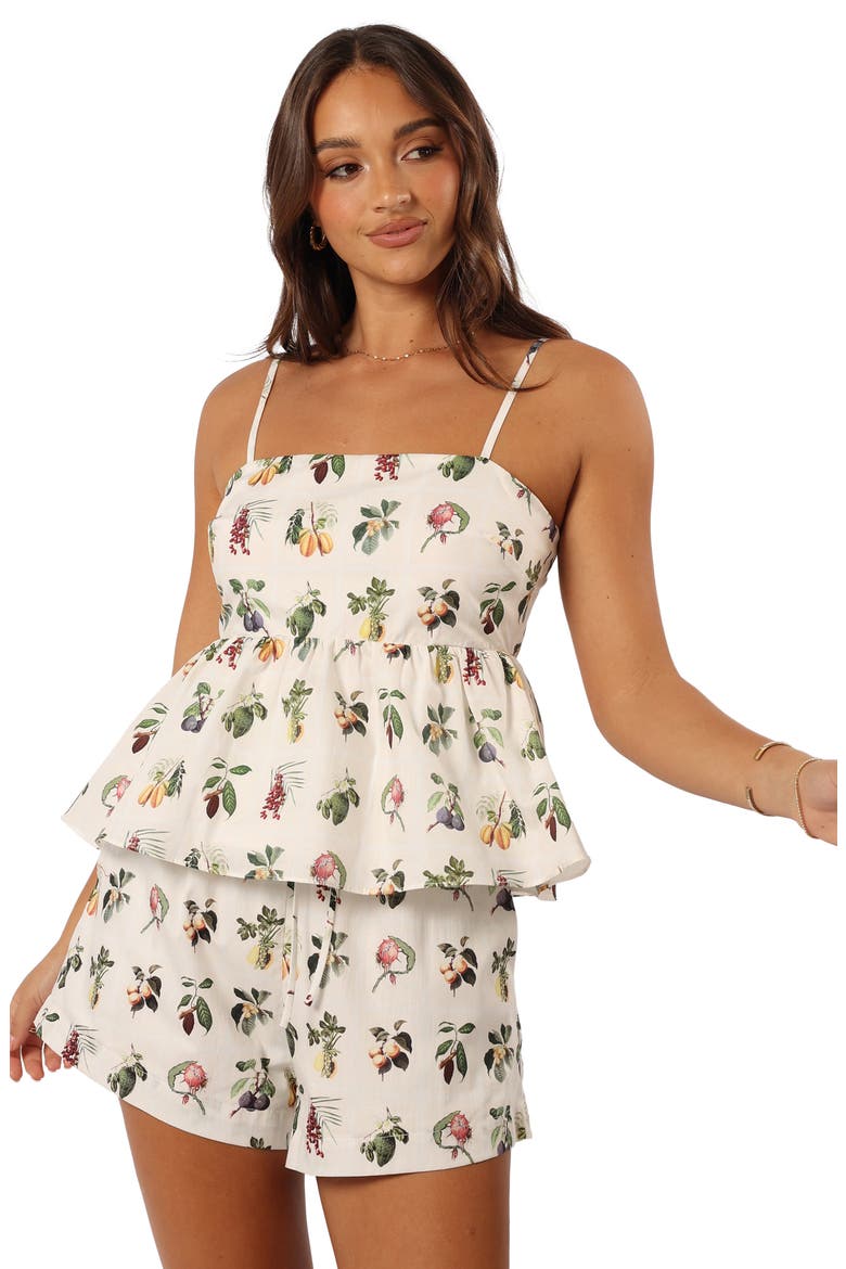 Botanique Cotton Drawstring Shorts, Alternate, color, FLORAL
