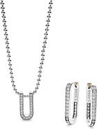 LAGOS Caviar Spark Diamond Pendant Necklace & Earrings Set