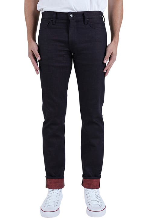 The Pen Slim Fit 13-Ounce Stretch Selvedge Jeans (Bordeaux Raw)