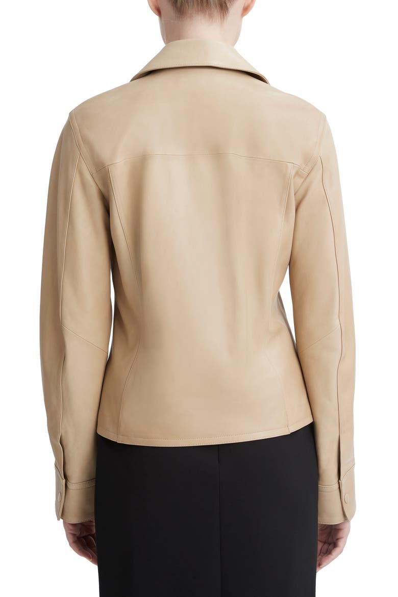 Leather Jacket, Alternate, color, SESAME
