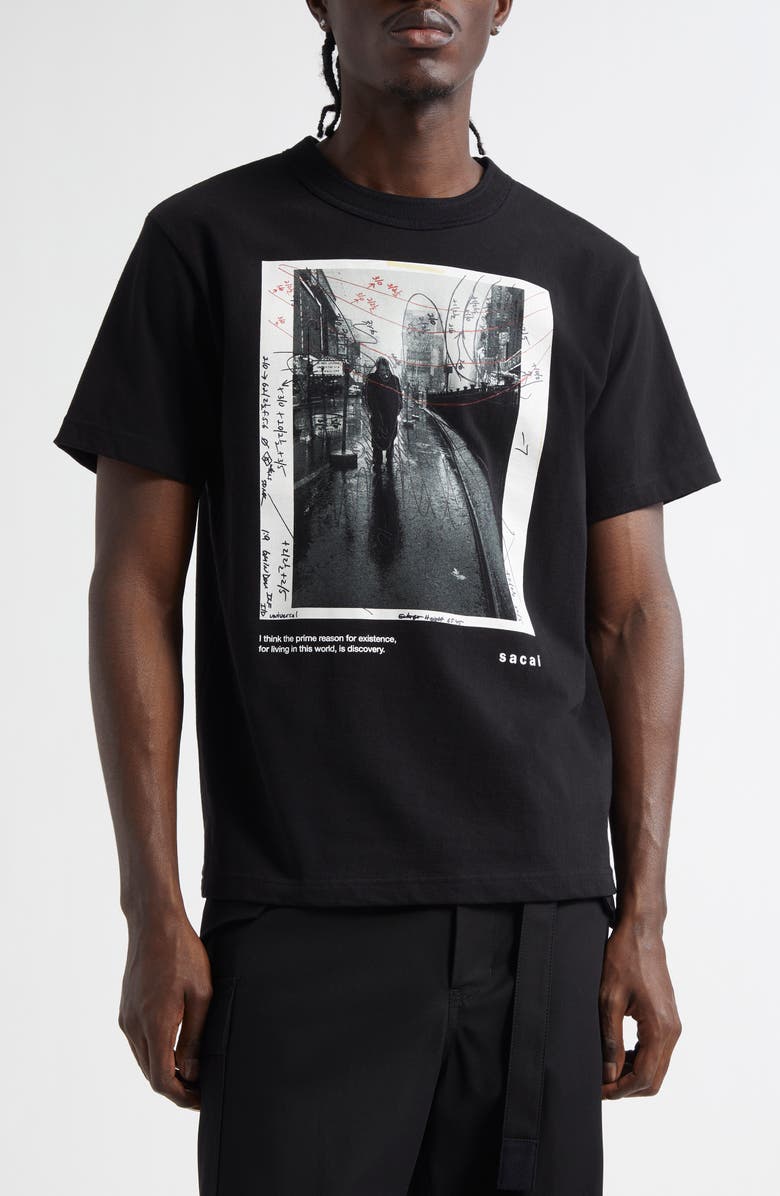 Sacai James Dean Cotton Graphic T-Shirt, Main, color, 