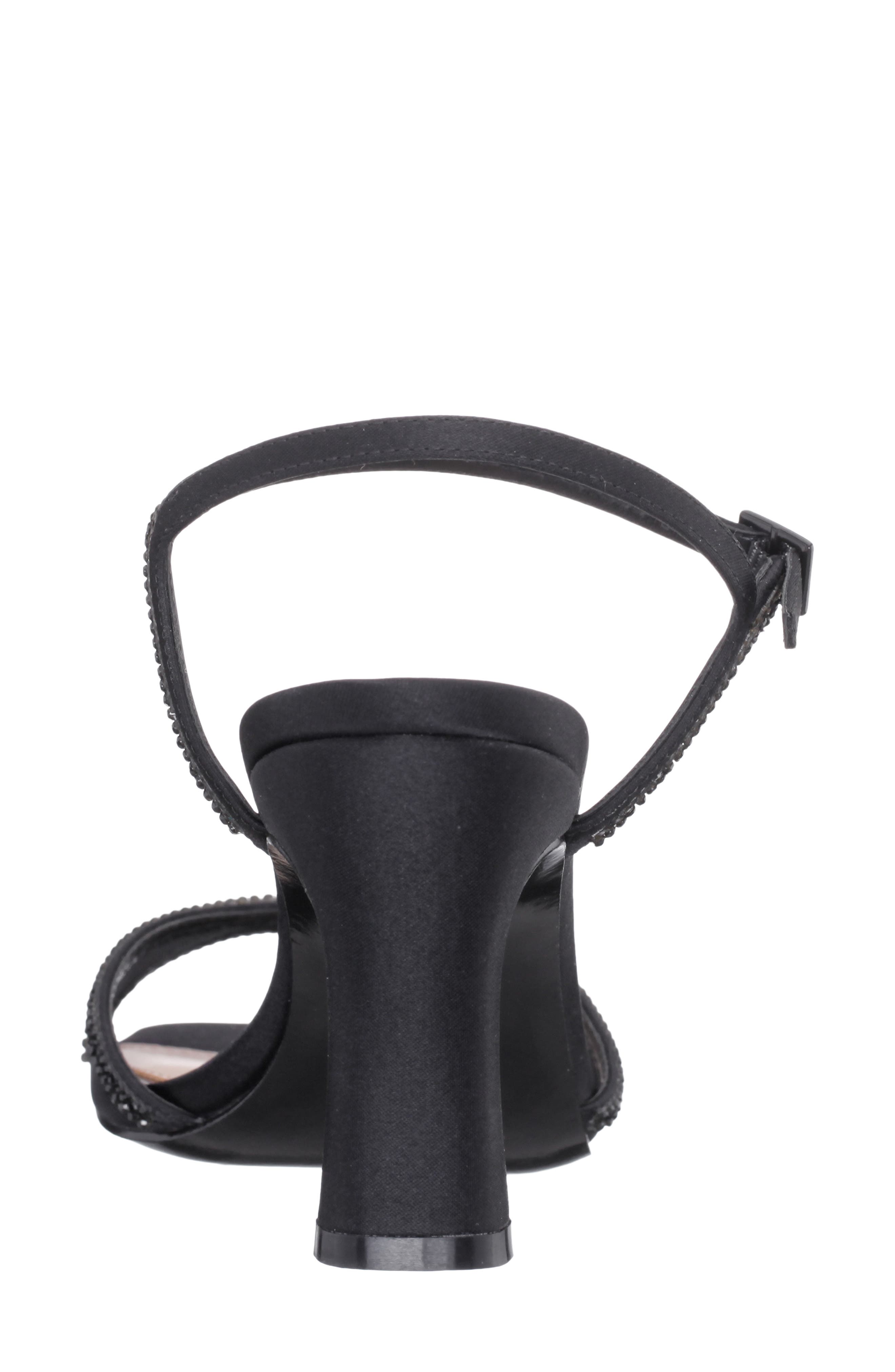 Nina Adela Ankle Strap Sandal, Alternate, color, Black