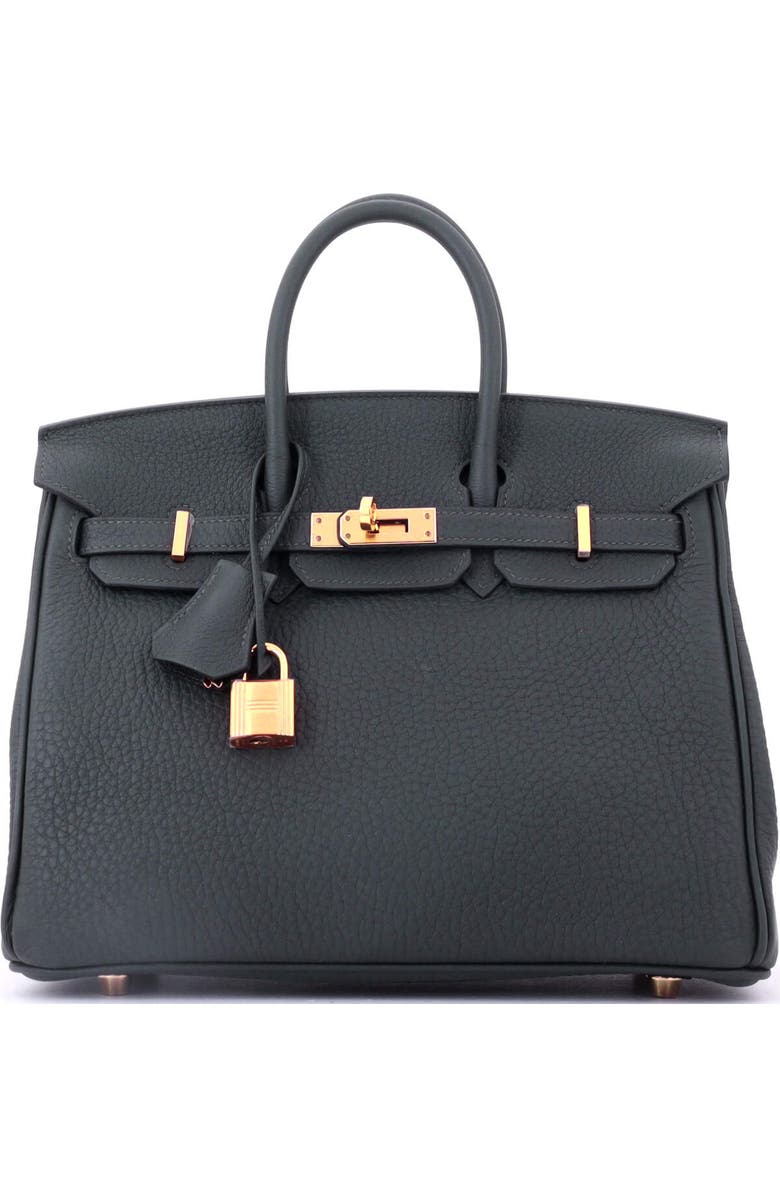 Pre-Owned Hermes Birkin Handbag Green Togo with Gold Hardware 25, Main, color, Vert Fonce