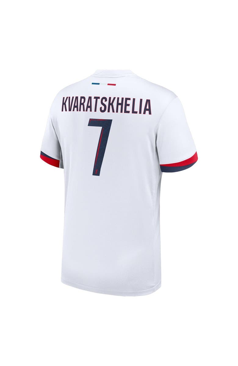 Nike Men's Nike Khvicha Kvaratskhelia White Paris Saint-Germain 2024/25 Away Replica Player Jersey, Alternate, color, 